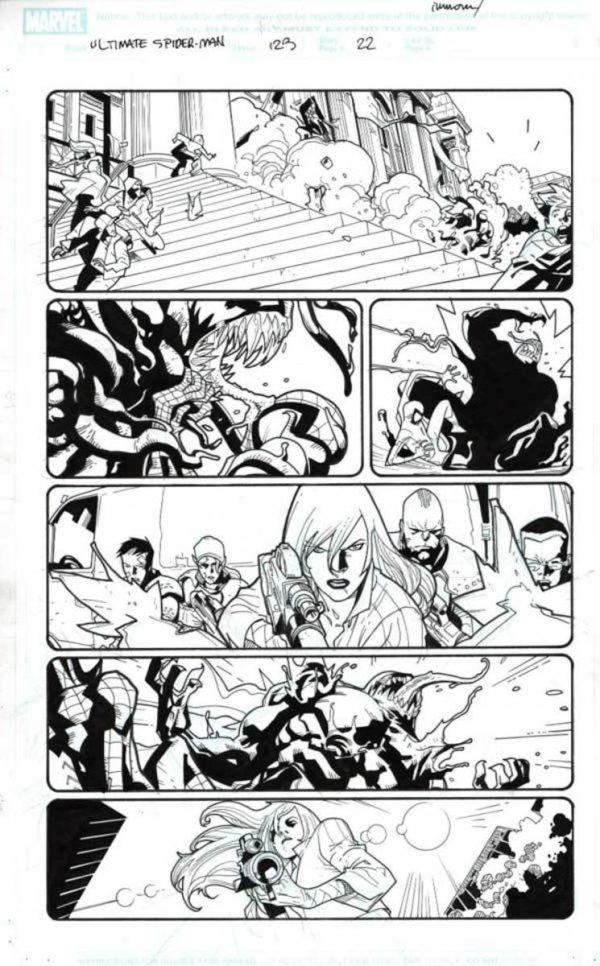 Ultimate Spider-Man #123 p.22 by Stuart Immonen & Wade von Grawbadger