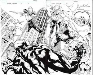Ultimate Spider-Man #126 p.08-9 by Wade von Grawbadger