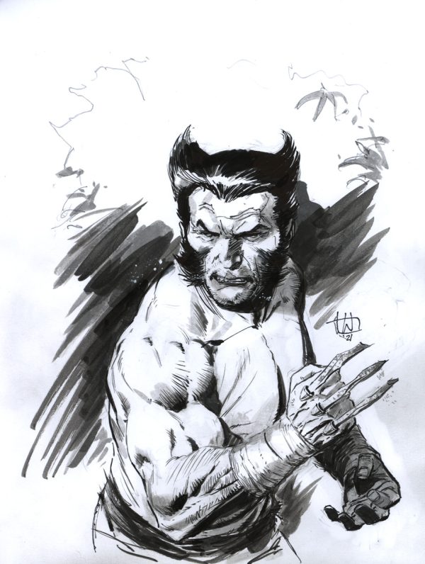 Wolverine Pin Up by Lee Weeks