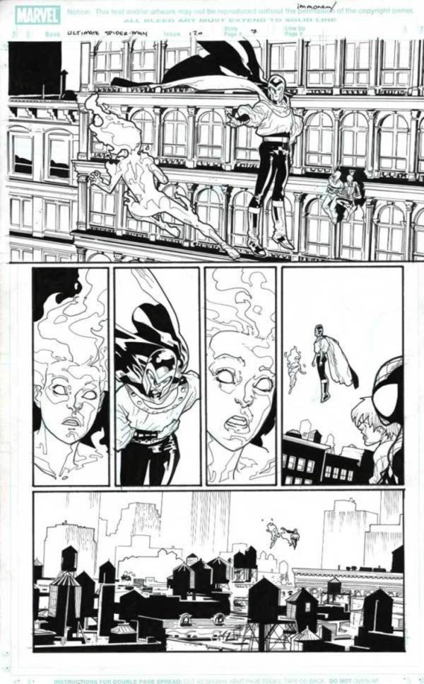 Ultimate Spider-Man #120 p.07 by Wade von Grawbadger