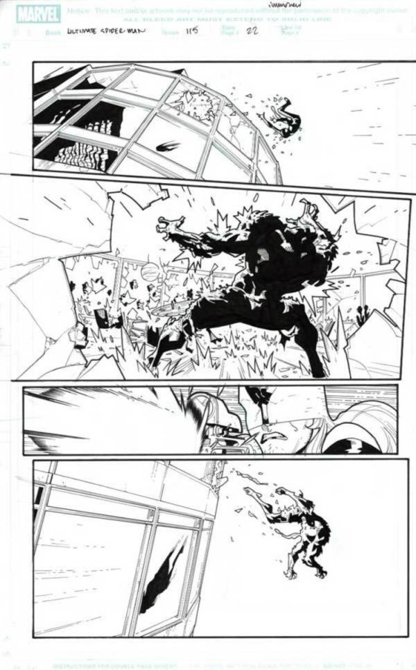 Ultimate Spider-Man #115 p.22 by Wade von Grawbadger