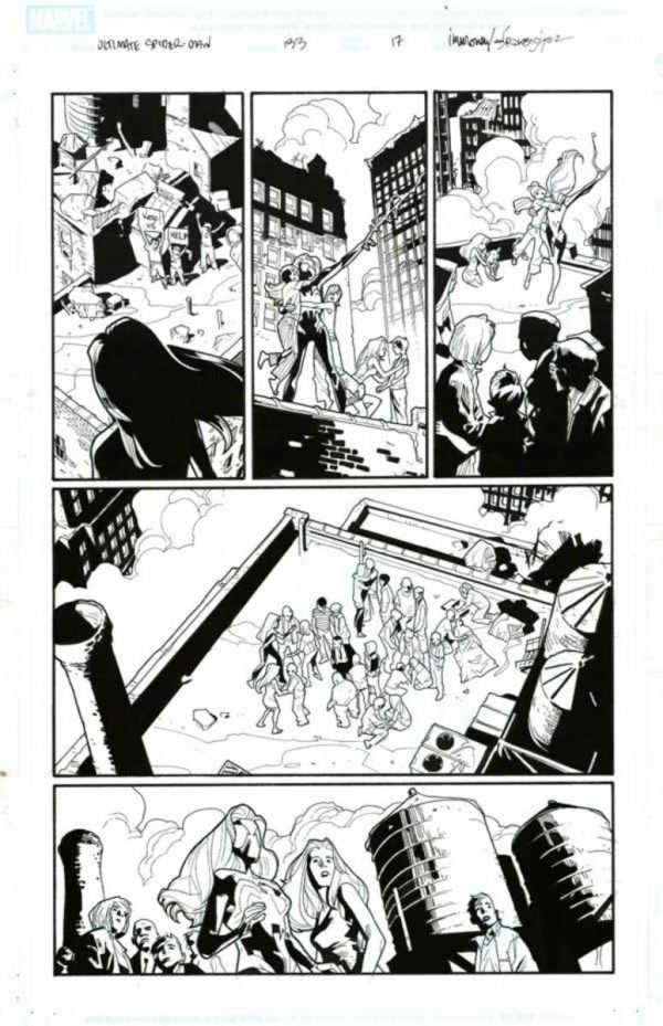 Ultimate Spider-Man #113 p.17 by Wade von Grawbadger