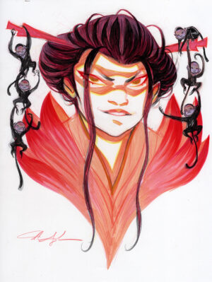 Samurai with Monkeys by Mindy Lee