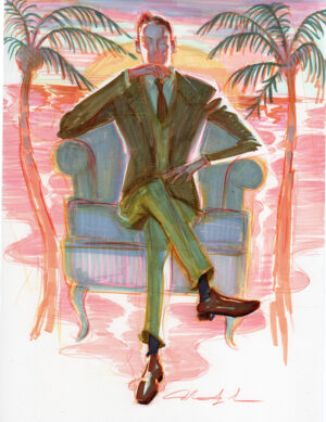 Man in Green Suit by Mindy Lee