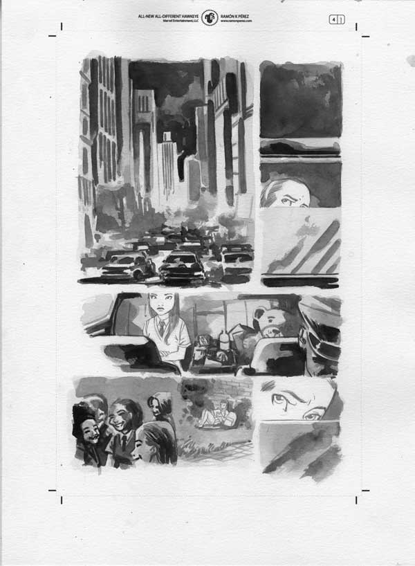 All-New Hawkeye #4 Page 01 by Ramon Perez