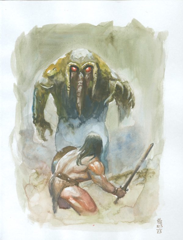 Conan and Manthing Watercolor by JG Jones