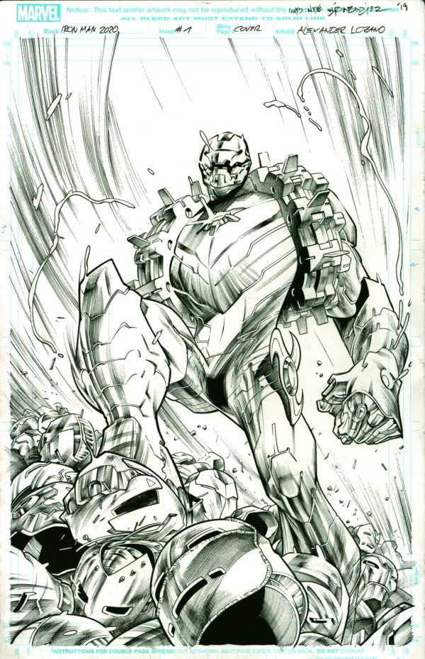 Iron Man 2020 #3 Cover by Lozano & von Grawbadger