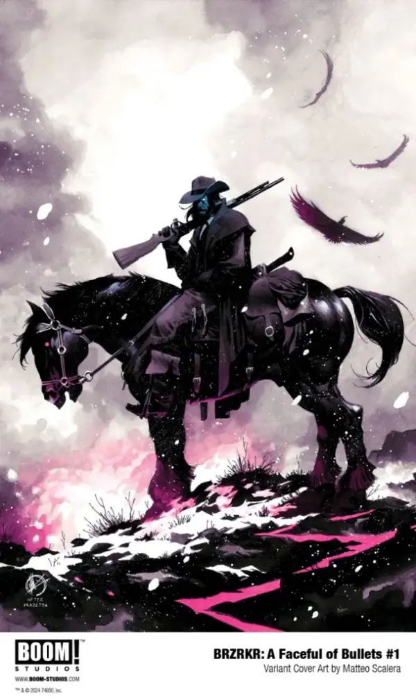 BRZRKR: A Face Full of Bullets #1 Cover by Matteo Scalera - Image 2
