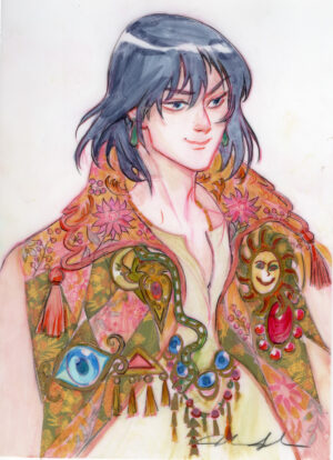 Anime Boy in Fancy Coat by Mindy Lee