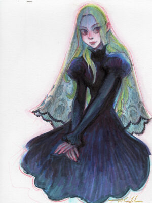 Girl in waiting by Mindy Lee