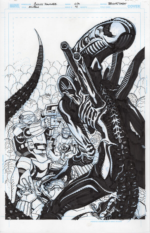 Alien #4 Cover by Cully Hamner