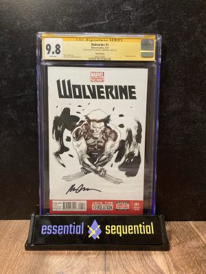 9.8 Wolverine #1 Sketch Cover signed and sketch by Rafael Albuquerque