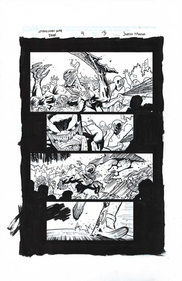 Spider-Man 2099 Dark Genesis Issue 4 Page 03 by Justin Mason