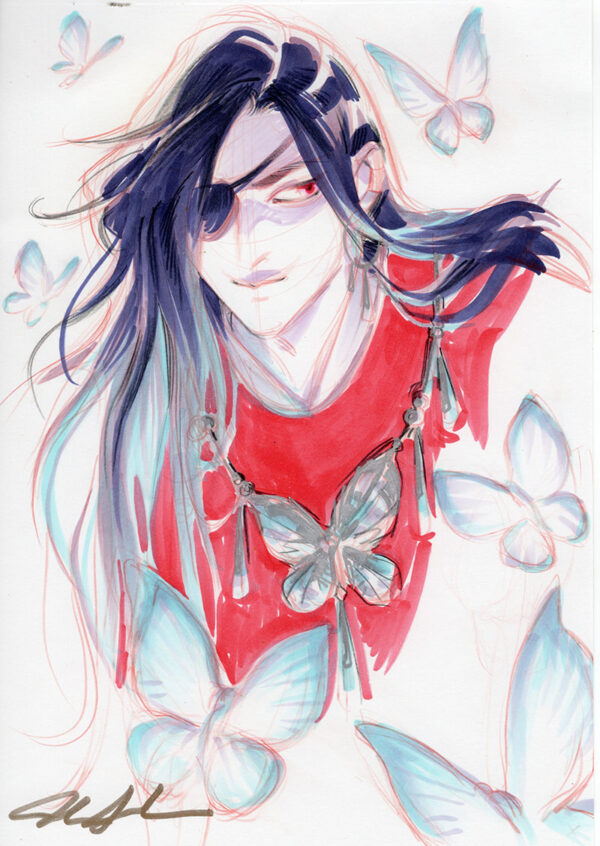 Hua Cheng and Butterflies by Mindy Lee