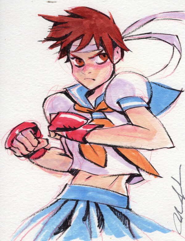 Sakura from Street Fighter by Mindy Lee