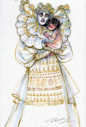 High Priestess and a Child by Mindy Lee