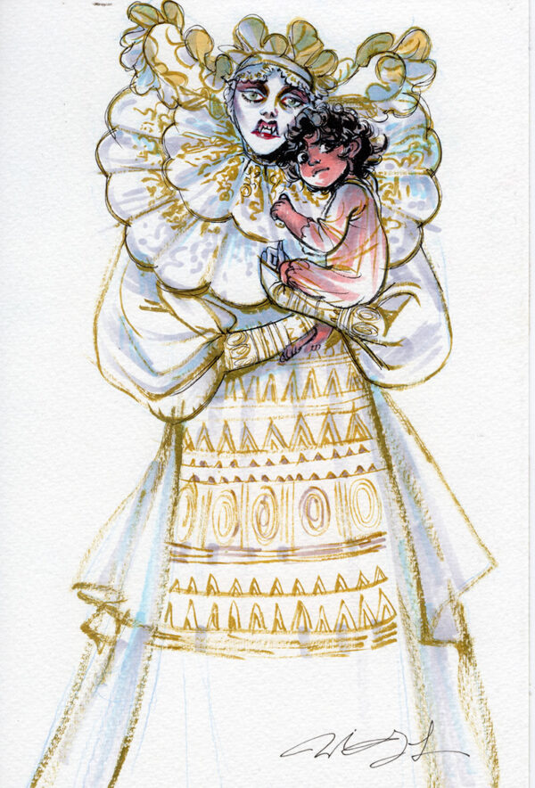High Priestess and a Child by Mindy Lee