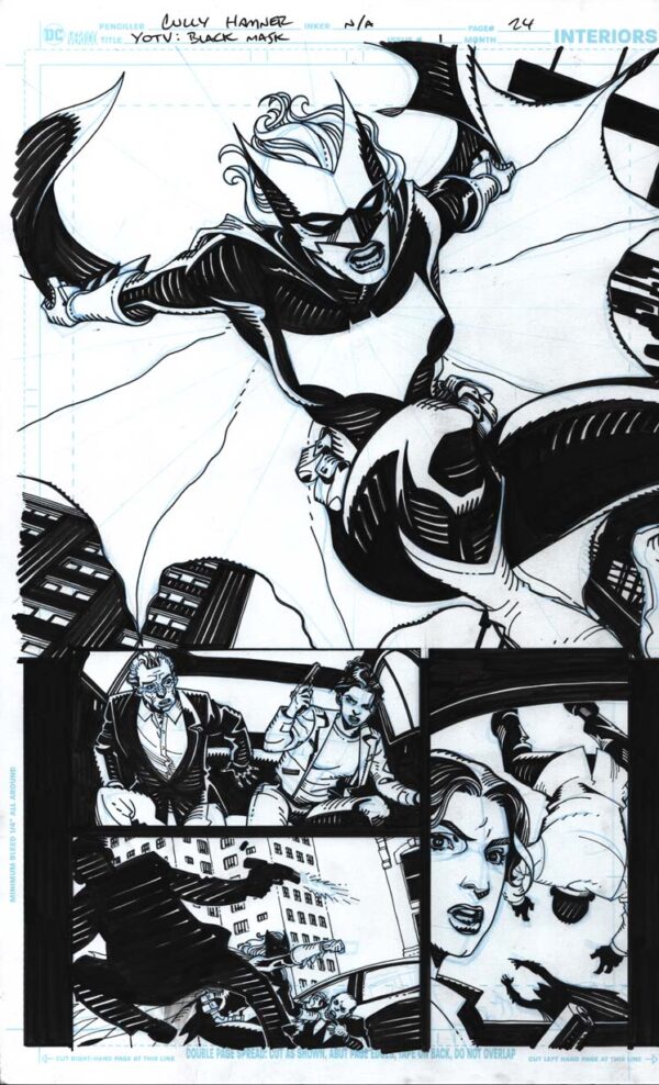 Black Mask: Year of the Villain Page 24 and 25 by Cully Hamner - Image 2